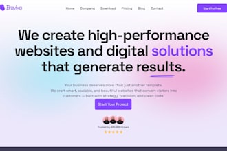 build a premium creative landing page with gsap animations
