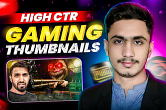 design high CTR thumbnails for gamers