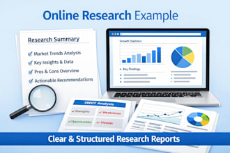 online research and create clear summaries