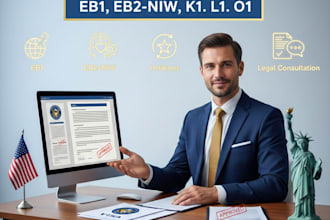 draft all forms and petition eb1 o1 eb2 nlw h1b b1 b2 i1 k1