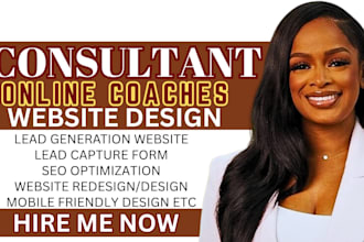 design wordpress coaching website, online coach booking, consultant website