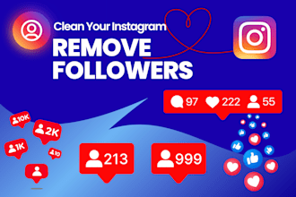 manually unfollow instagram followings and remove inactive fake followers