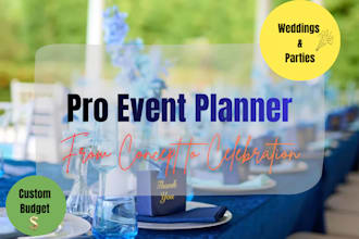 be your expert wedding, party, and virtual event planner