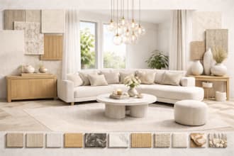 create custom moodboards for interior designs