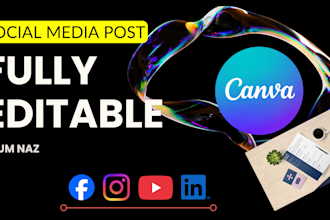 design editable canva templates for social media