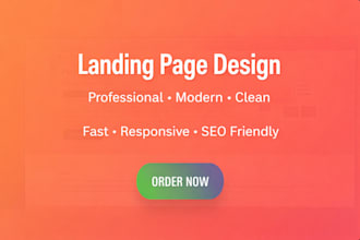 design a modern responsive 1 page landing page