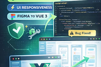 fix bugs UI issue and build responsive vuejs with tailwind css