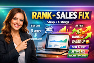 fix etsy SEO with a full shop and listing audit to boost views and sales