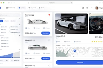 redesign car rental website vehicle booking website transportation service site