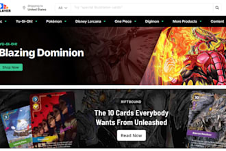 design pokemon shopify store tcg website trading card website pokemon website