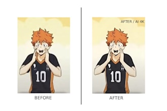 upscale and enhance your anime images or photos to 4k resolution