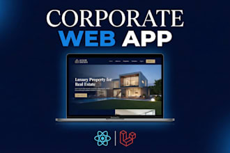 develop a custom corporate website with react and laravel