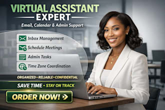 be your virtual assistant for email calendar and admin support personal VA