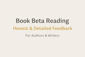 review your book and give honest, detailed feedback