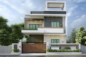 renew 3d luxury villa,outdoor lounge,render 3d interior living space,3d bedroom