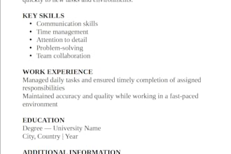 design a modern ats friendly resume or CV template