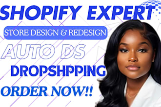 build a professional shopify store for dropshipping product with auto ds and seo