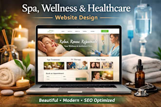 build spa, wellness, beauty salon, medspa, iv therapy, and health clinic website