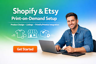 design your shopify or etsy pod store with printify printful or apliiq
