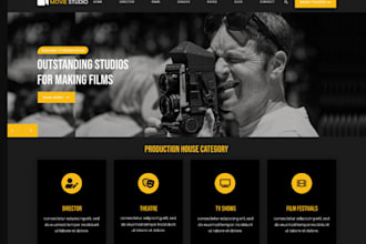 develop a wordpress film website film production website for your company