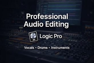professionally edit vocals drums and instruments in logic pro