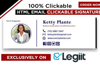 make clickable HTML email signature for gmail outlook, an apple mail, html gmail