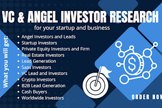 research vc and angel investor leads for your startup