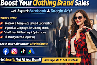 setup clothing brand facebook ads clothing google ads setup