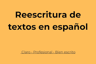 spanish text rewriting and editing