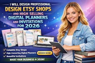design etsy shops and high selling digital planners and invitations for 2026