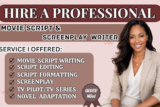 write movie script feature film script screenplay short film comedy script