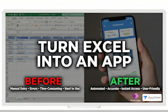 build a custom power apps or appsheet mobile app for business