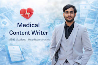 write professional medical and healthcare articles as an mbbs student