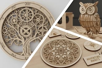 make you any design and deliver files for laser cutting, engraving and etching