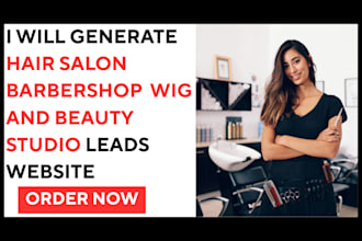 generate hair salon barbershop wig and beauty studio leads website