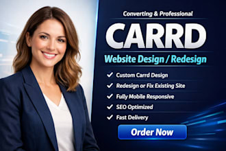 design carrd landing page, carrd website design, redesign or fix carrd website
