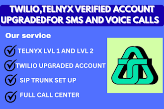 verify telnyx lvl 1 and 2 twilio anevo did logic wavix