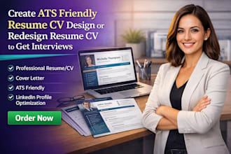 create ats friendly resume CV design or redesign resume CV to get interviews