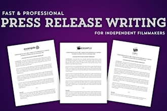 write a press release for your independent film