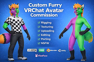 create vrchat avatar vrc avatar furry avatar vtuber model VR chat character nsfw
