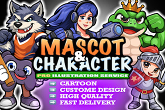 design professional cute and sporty mascot for brands and businesses