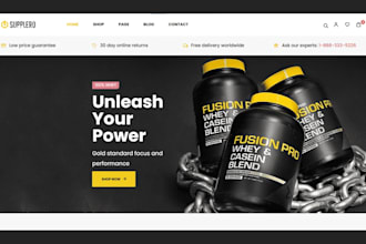 supplement shopify store supplement website private label health supplement