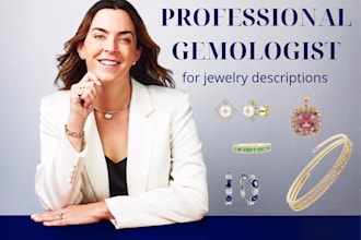 write jewelry product descriptions as a gemologist