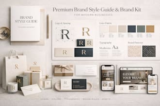 design a brand style guide and brand kit for consistent logo and brand use