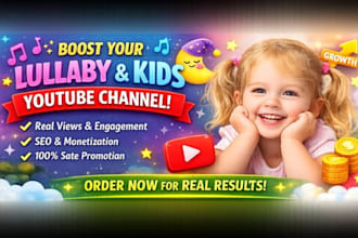 boost lullaby kids youtube  video promotion for channel growth engagement