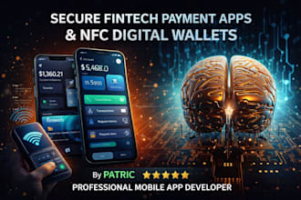 develop fintech android and ios app, nfc digital wallet app, fintech payment app