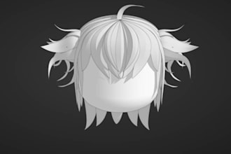 create 3d roblox hair model, hair modelling, roblox ugc model and accessories