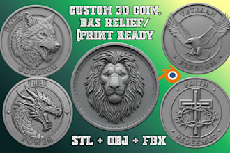 create 3d coin medallion bas relief 3d cnc design challenge coin stl 3d printing