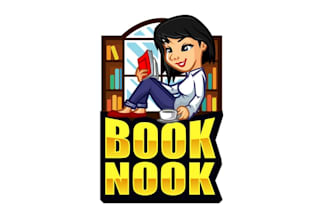 make a fun book logo for every woman who loves to read