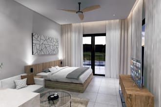do 3d design interior with your sketch